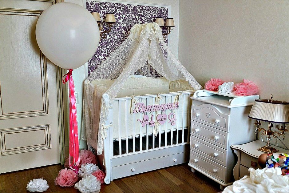Украшение комнаты на рождение ребенка (69 фото)