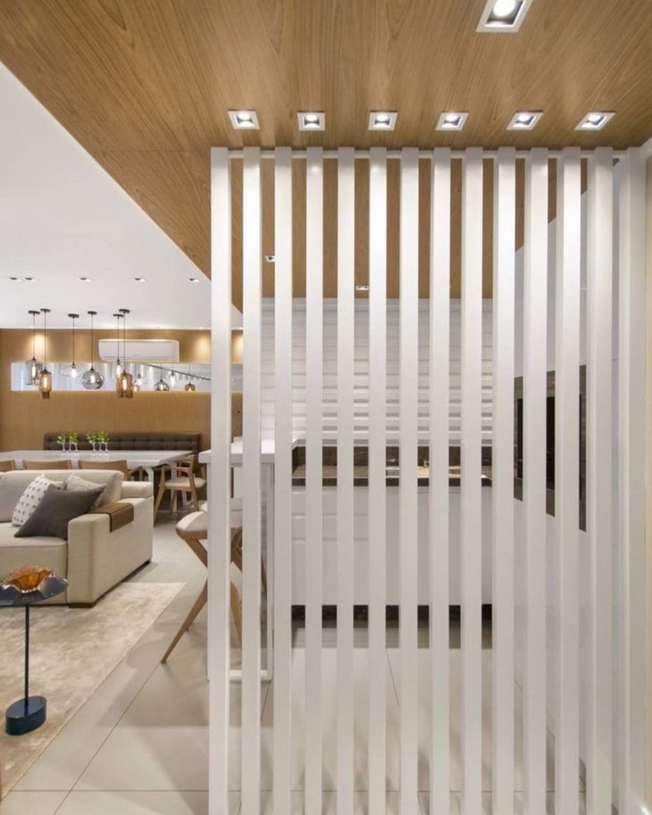 Деревянные перегородки для зонирования