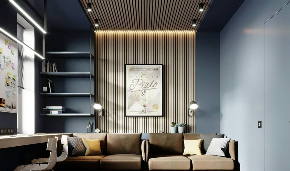 Деревянные стеновые панели светлые