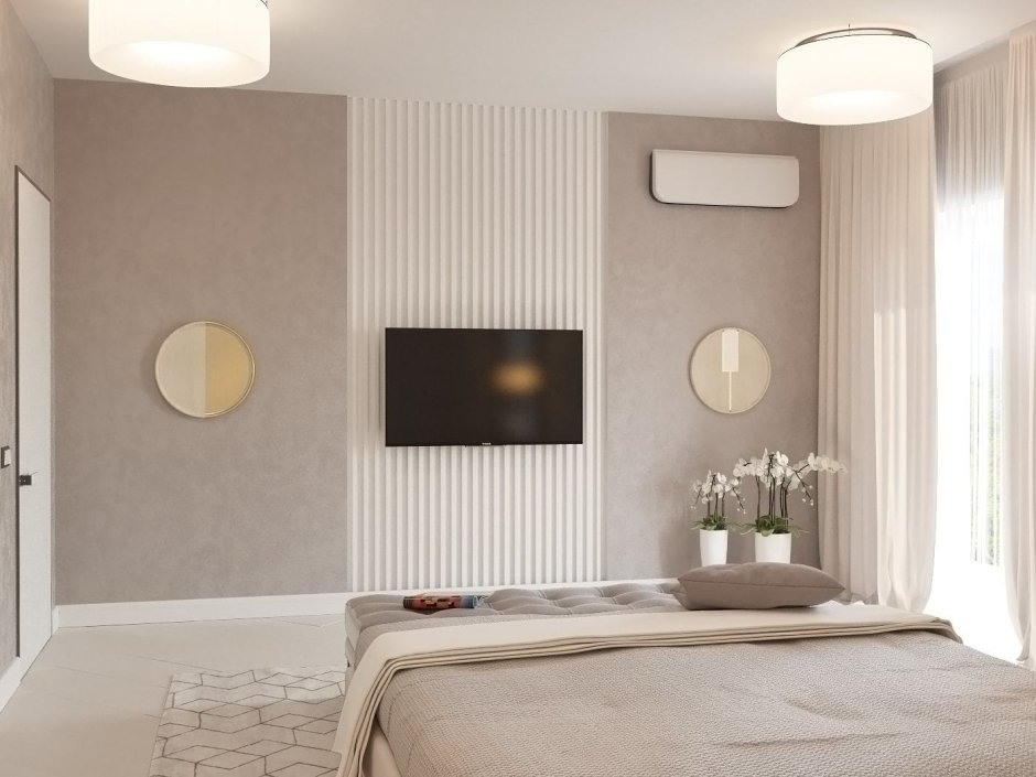 Рейки в интерьере гостиной на стене