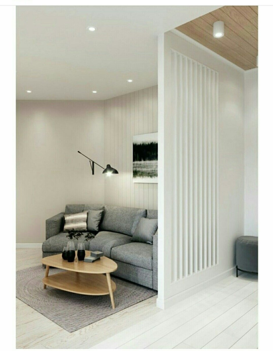 Декор стены рейками