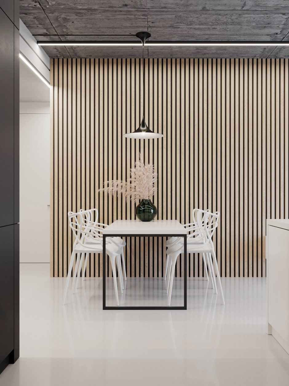 Рейки в интерьере кабинета