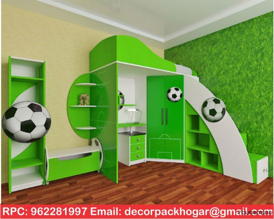 Детские комнаты с футбольной тематикой