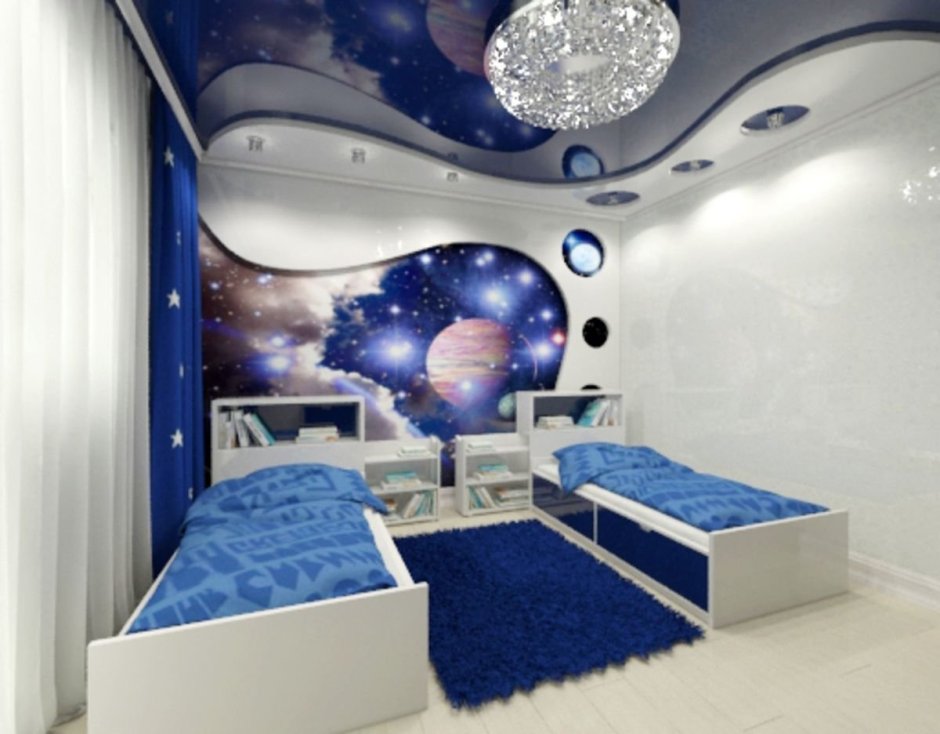 Игровая комната в космическом стиле