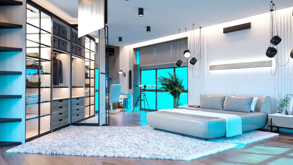 Спальня дорогая современная для подростка