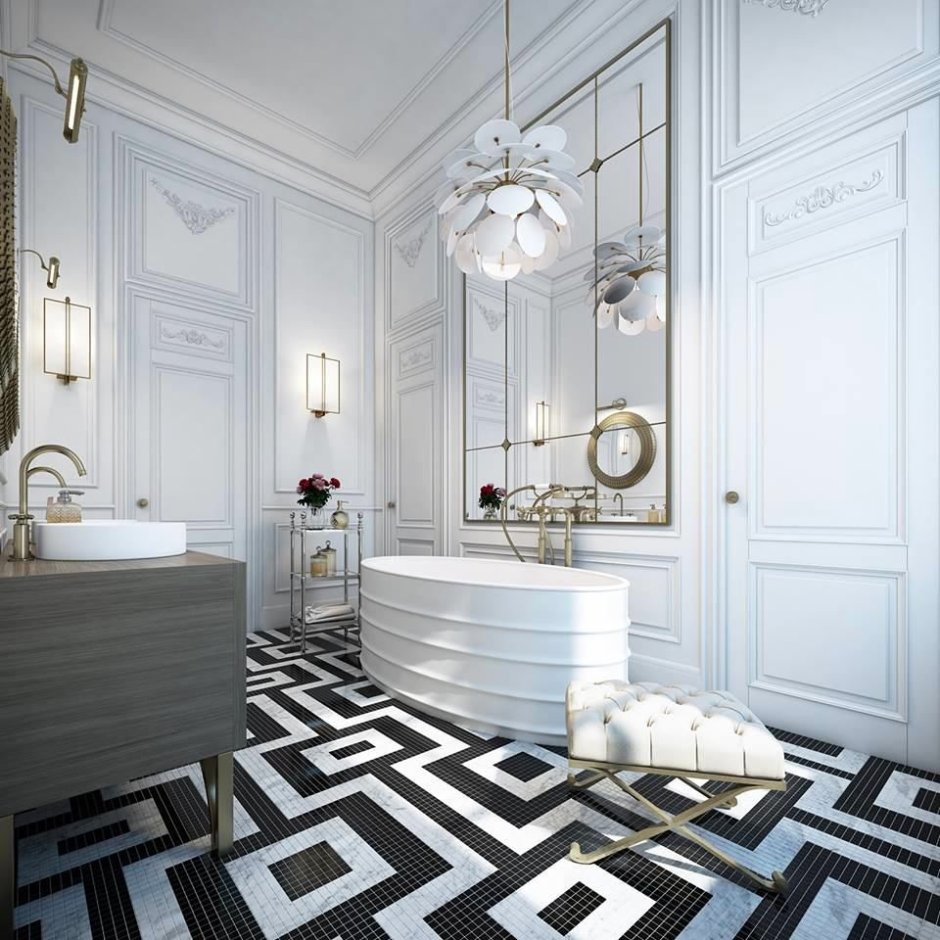 Санузел Неоклассика ар деко