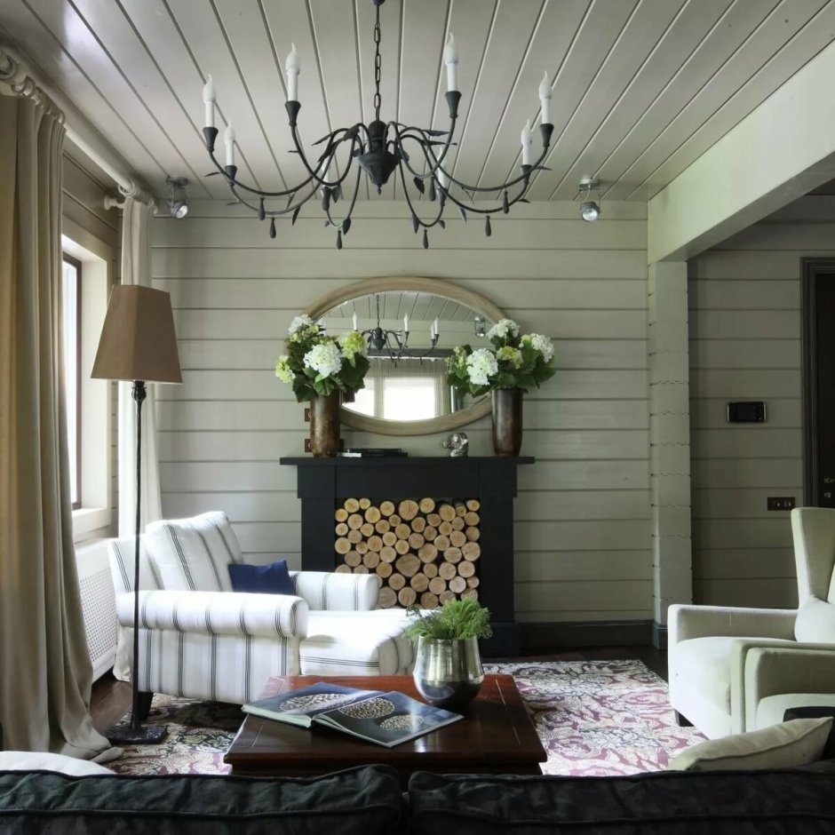 Отделка деревянного потолка