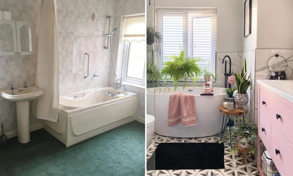 Ванная комната до и после