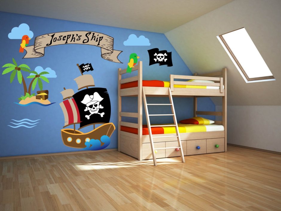 Детская для мальчика в пиратском стиле
