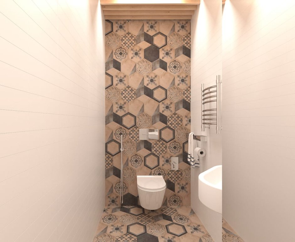 Туалетная комната в скандинавском стиле