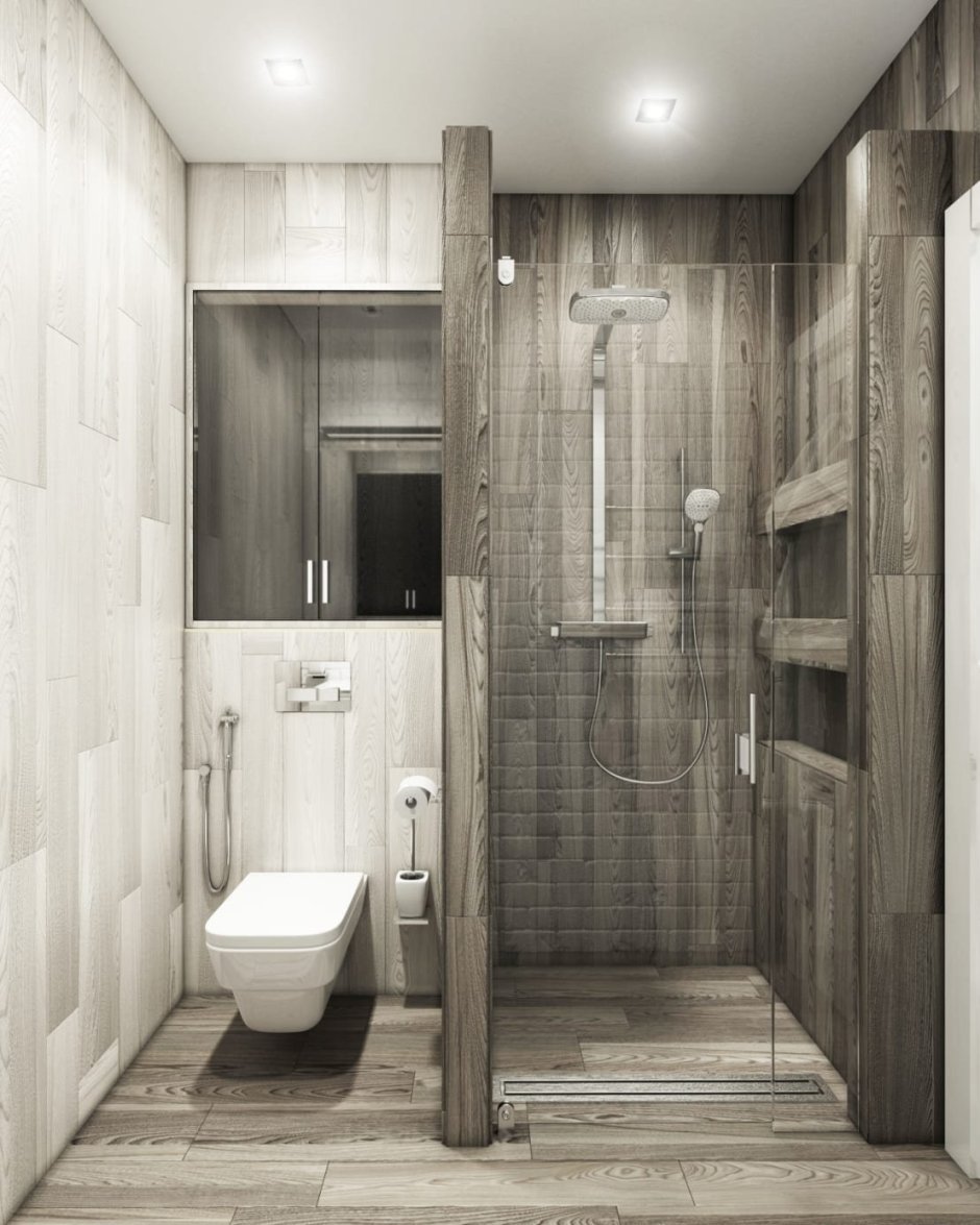Туалет с душем дизайн (65 фото)
