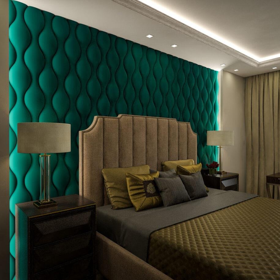 Спальня в зеленом цвете