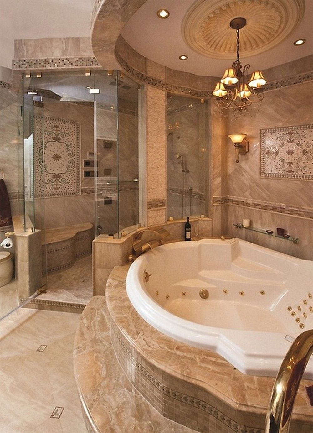Красивые ванны в квартирах. Роскошные Ванные комнаты. Красивая ванная комната. Интерьер ванной с джакузи. Банная комната большая.