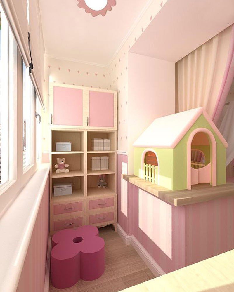 Балкон в детской комнате