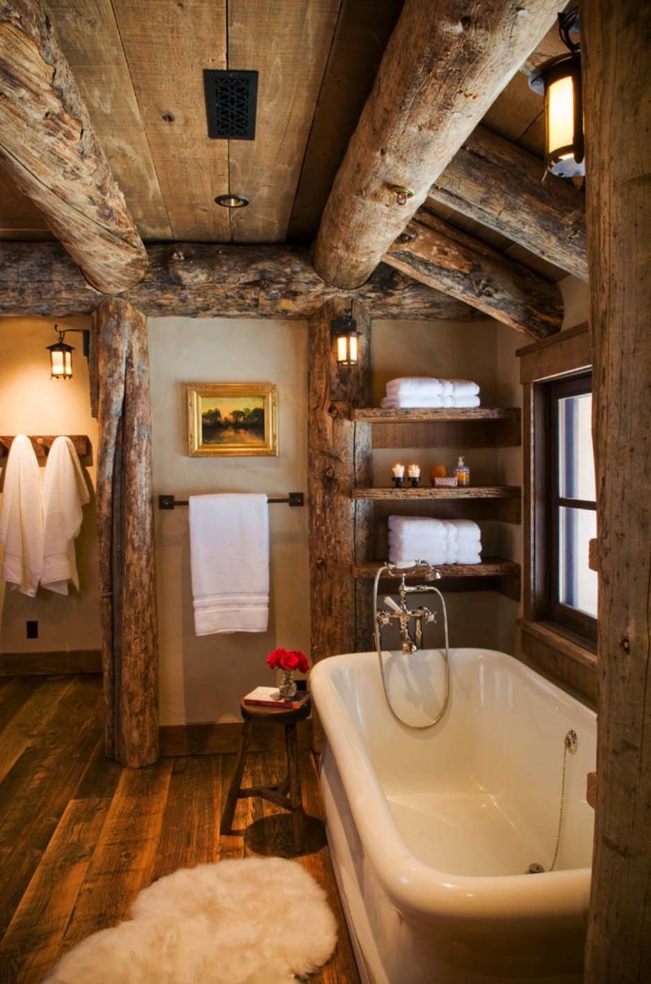 Маленький ванная комната в деревянном доме (67 фото)