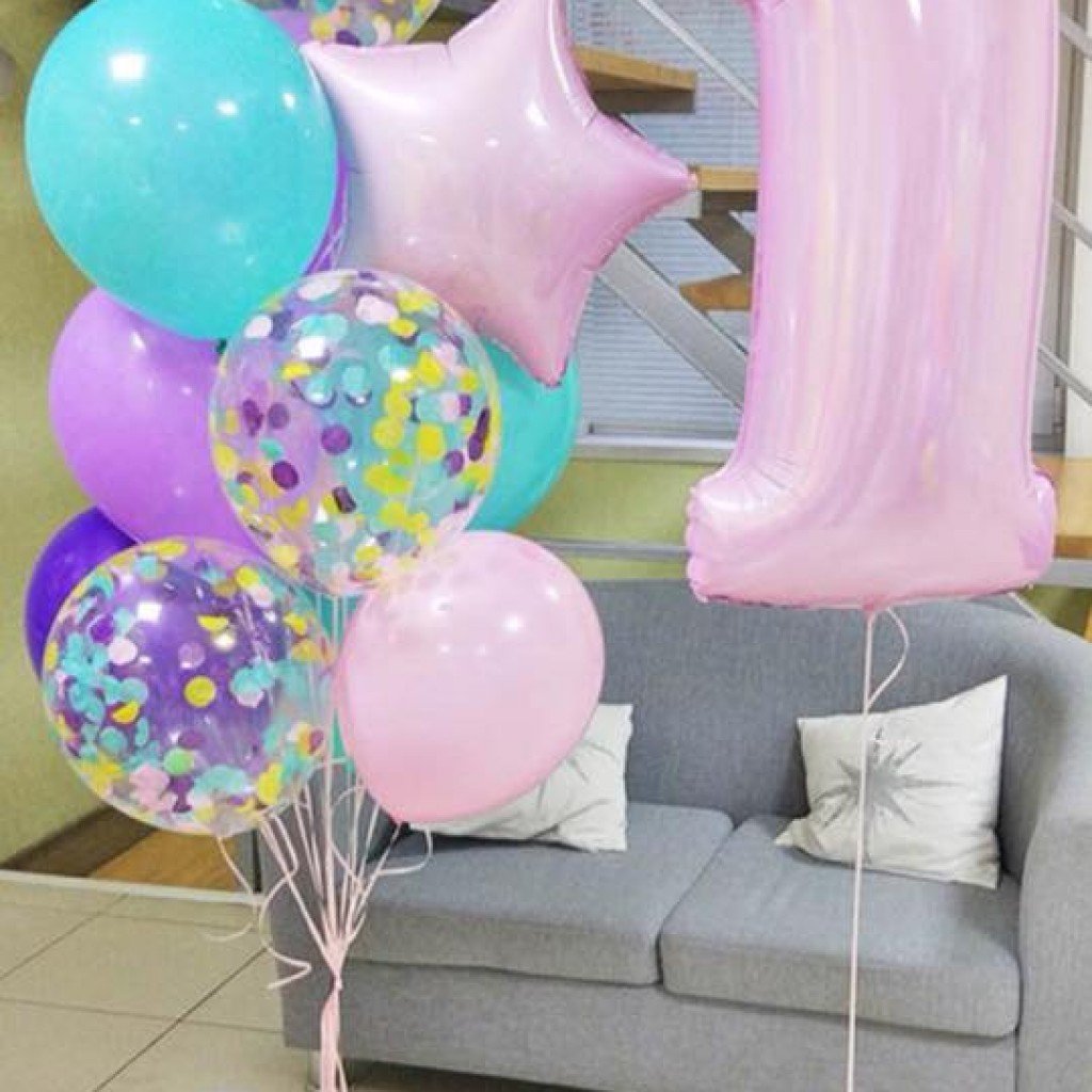 красивые шары на день рождения девочке 2 года