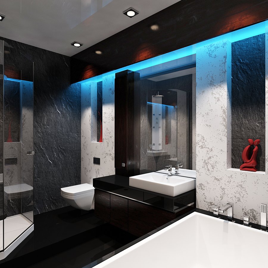 Ванная комната в стиле футуризм