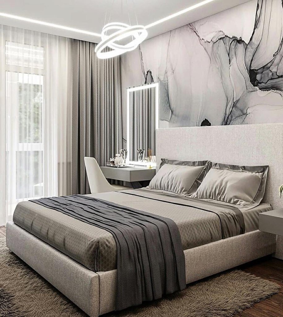 Дизайн белой спальни в современном стиле (65 фото)