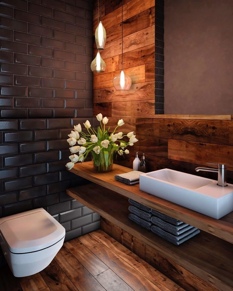 Black Wood Bath Design