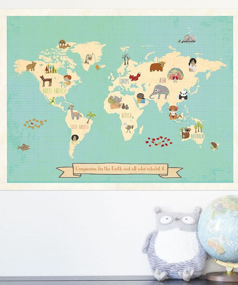 Animal World Map of all Countries