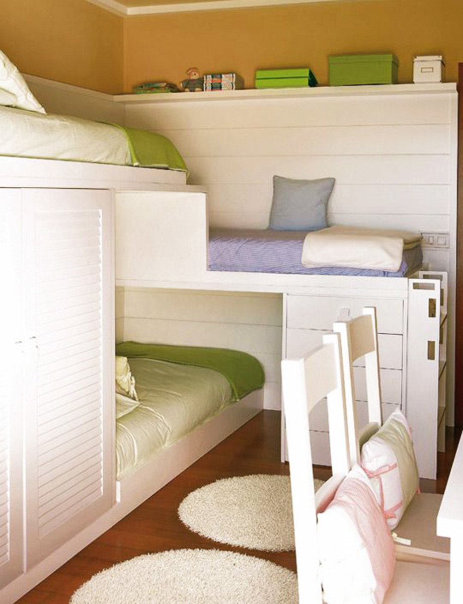 Дизайн маленькой спальни для двоих детей (64 фото)