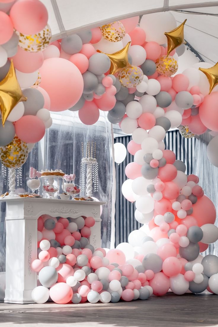Украсить комнату шарами на день рождения
