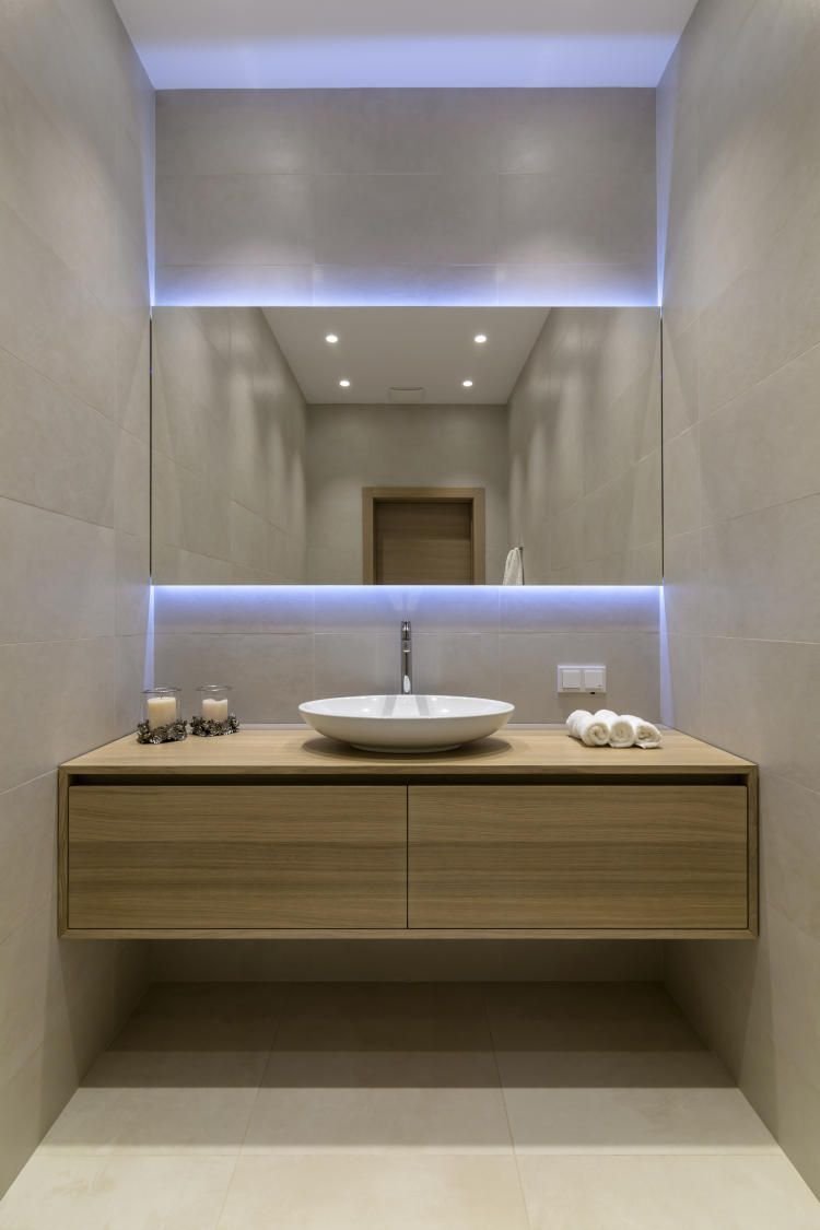 Диодная подсветка в ванной комнате (62 фото)