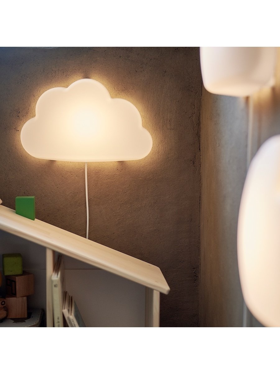 Икеа upplyst бра led белый облако