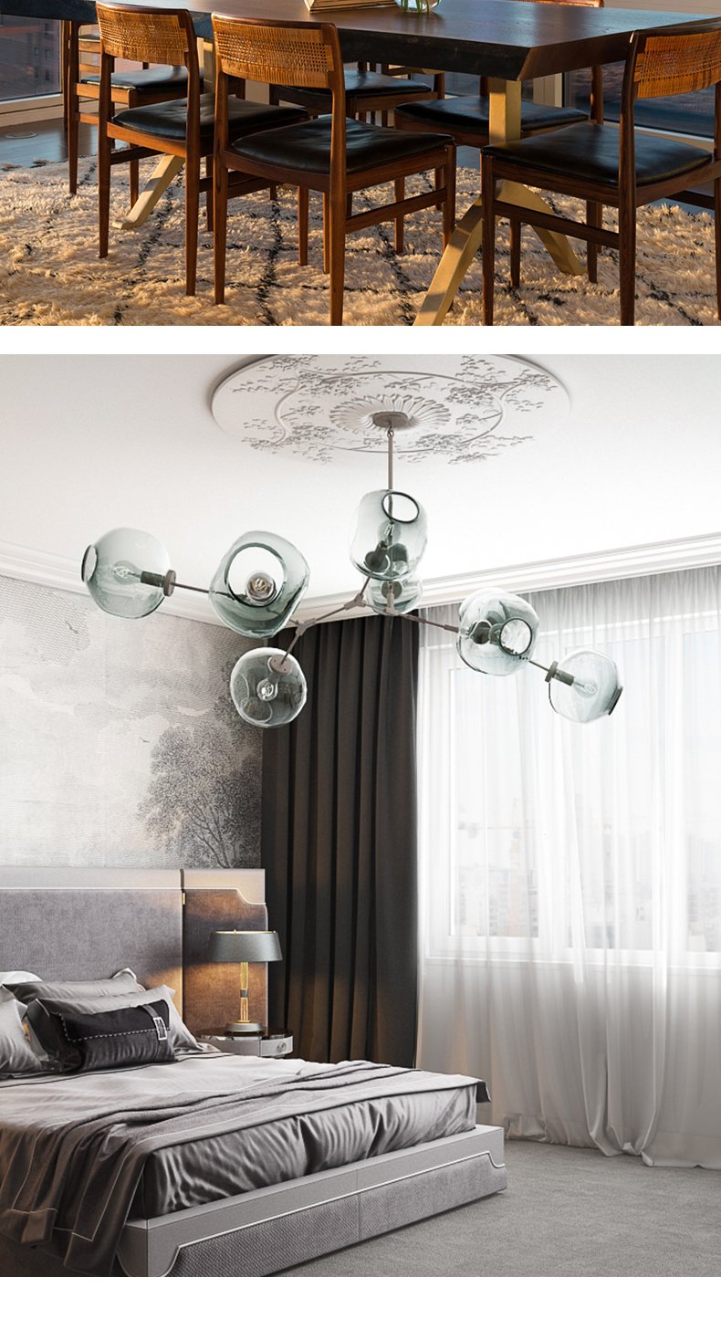 Люстра в спальню лофт