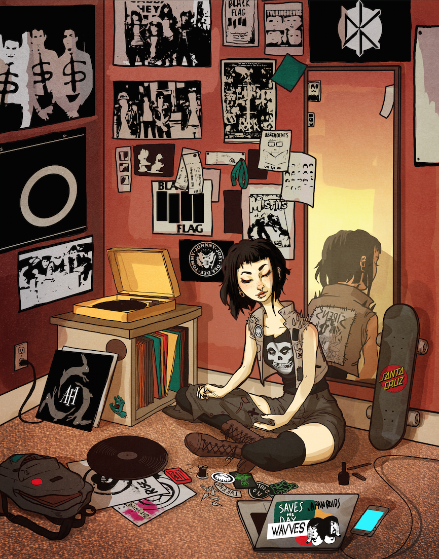 Комната в стиле панк