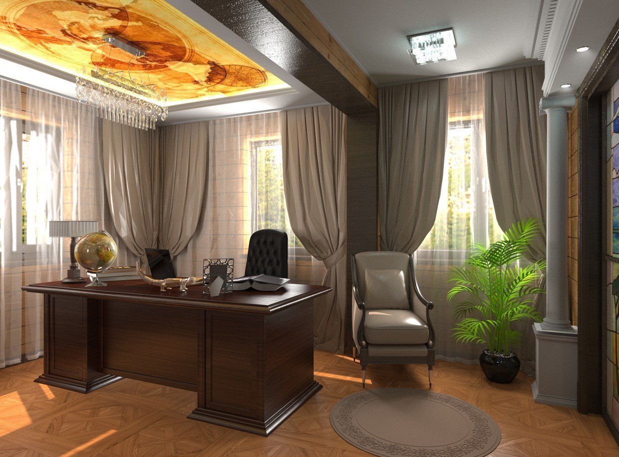 Дизайн кабинета в доме фото в современном стиле фото