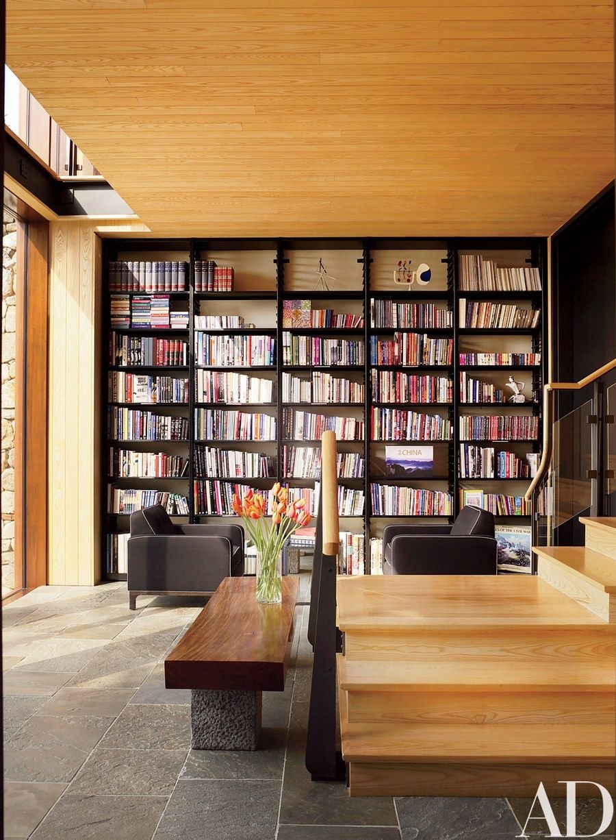 Библиотека для кабинета в модерне