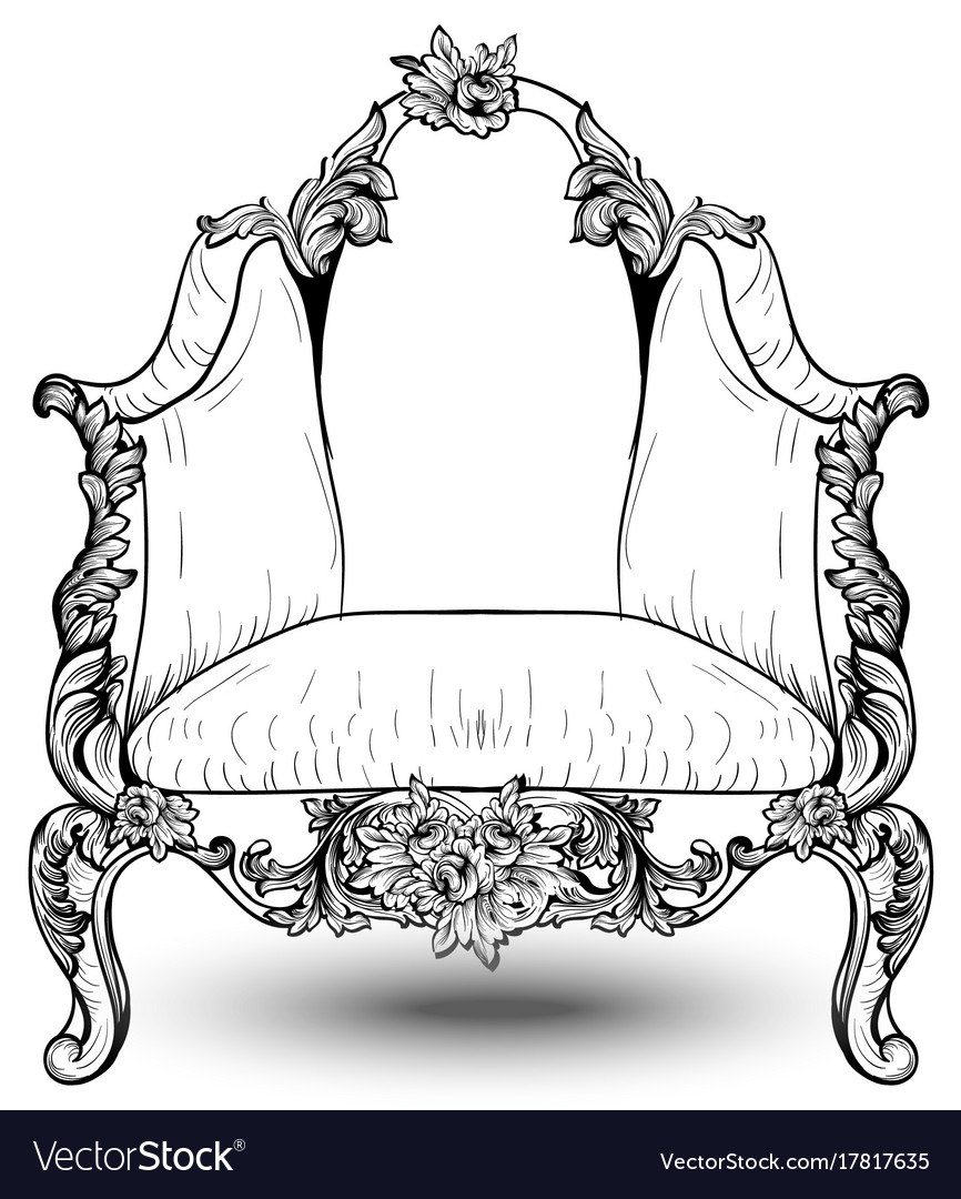 Кресло в стиле Барокко рисунок