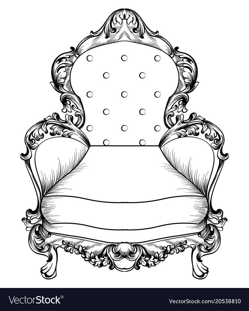 Кресло в стиле Барокко рисунок