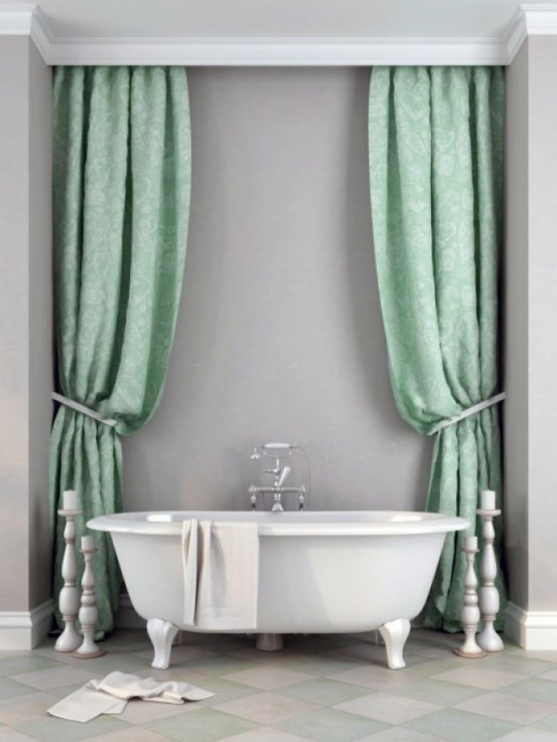 Римская штора в ванной