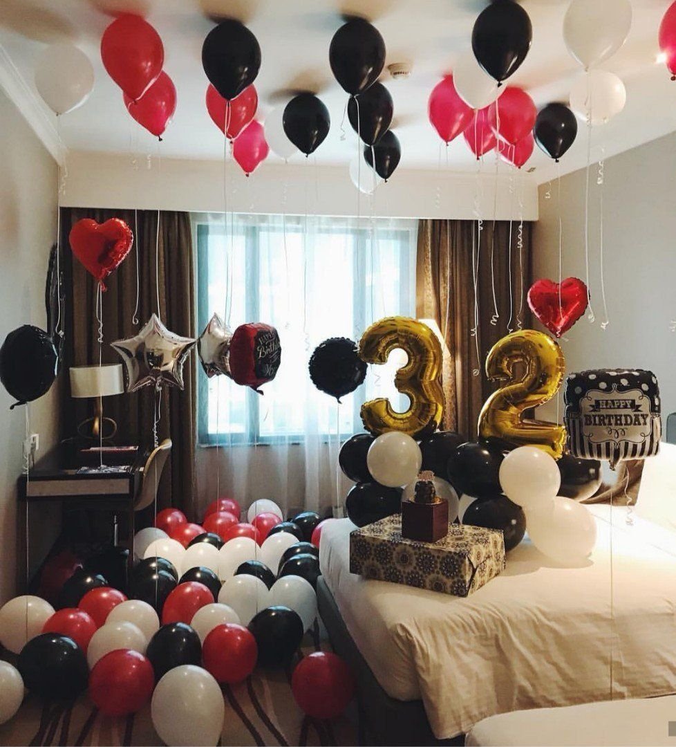 оформить комнату ко дню рождения мужа