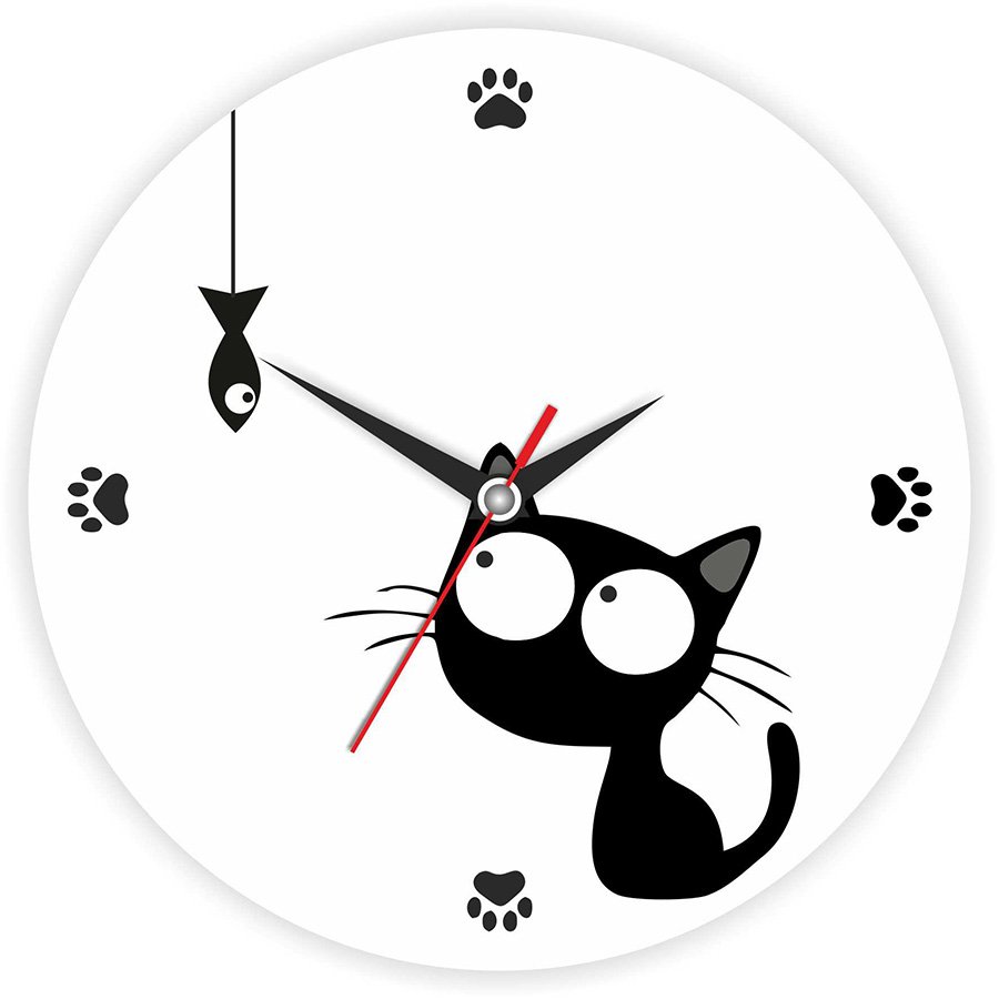 Часы с кошками настенные