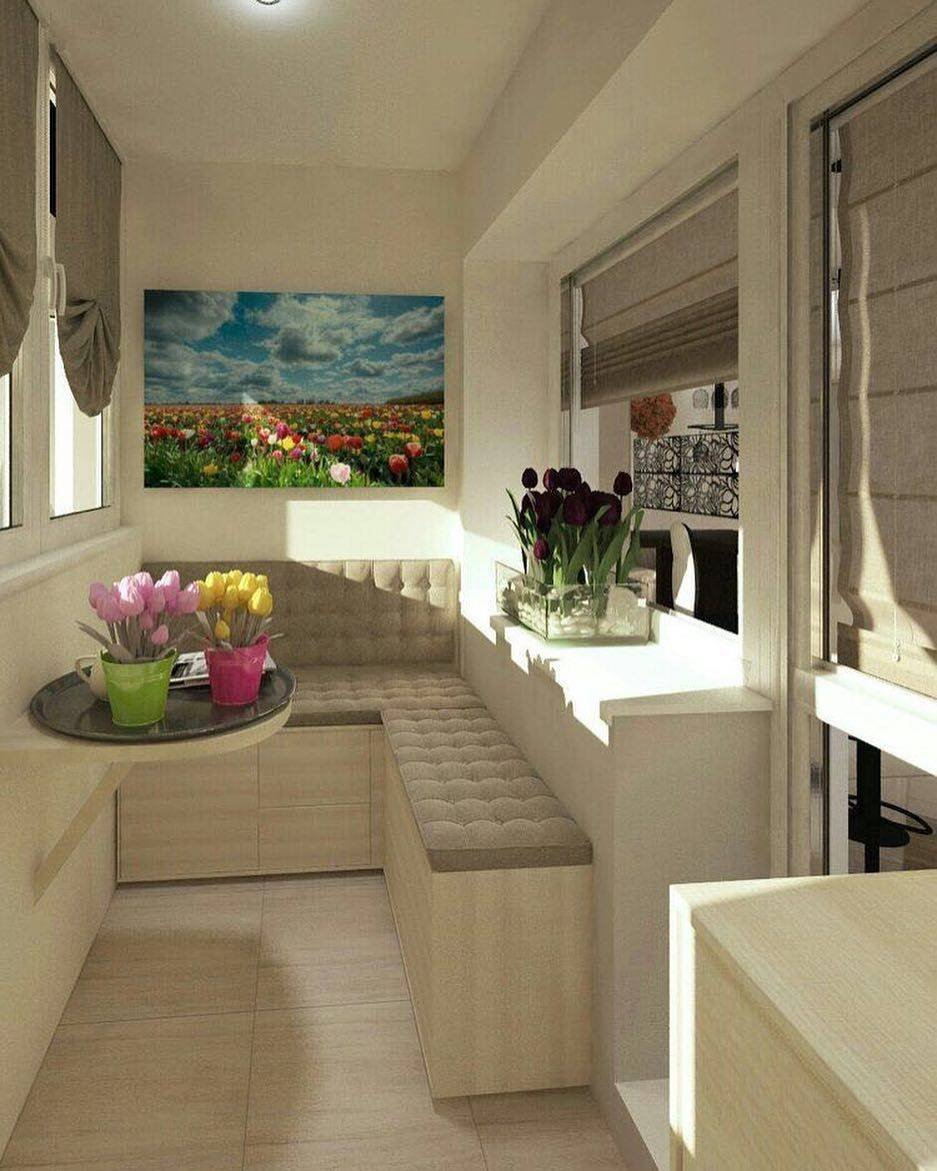 Дизайн маленькой комнаты с балконом (71 фото)