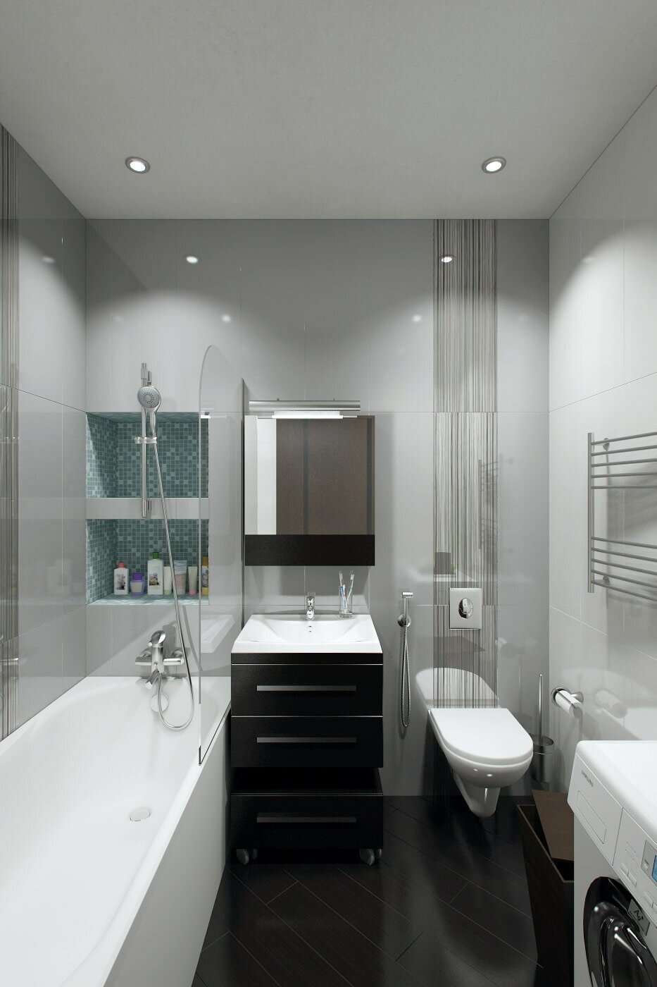 Дизайн маленькой ванной комнаты — Проектирование и дизайн