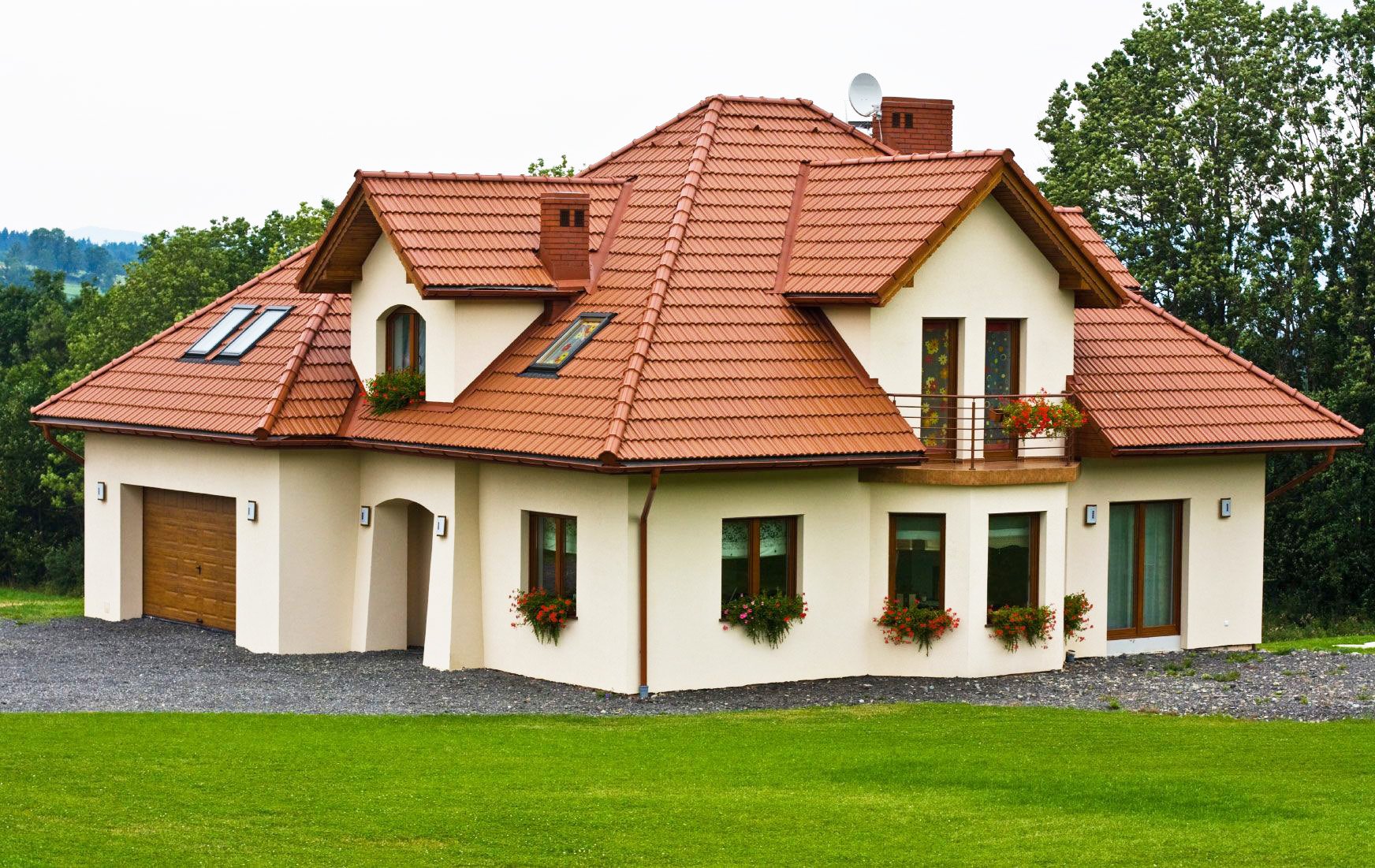 Фото дизайн крыши частного дома