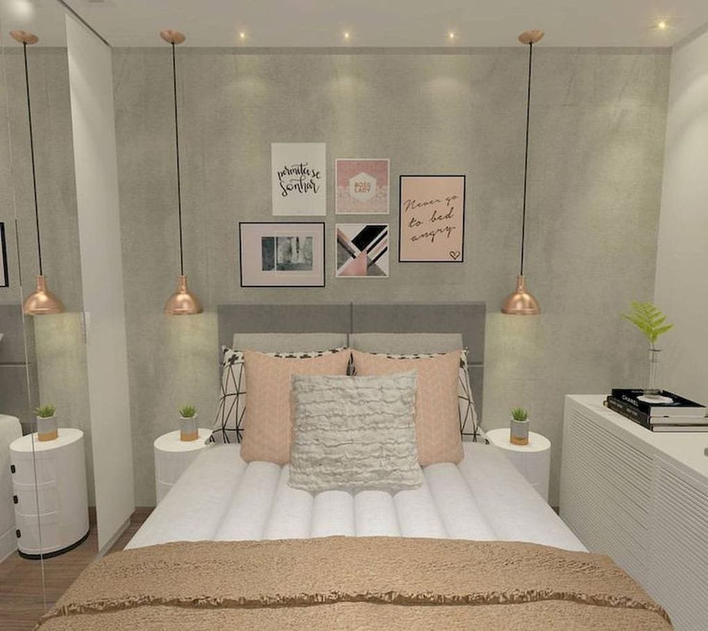 Интересные идеи освещения в маленькой спальне