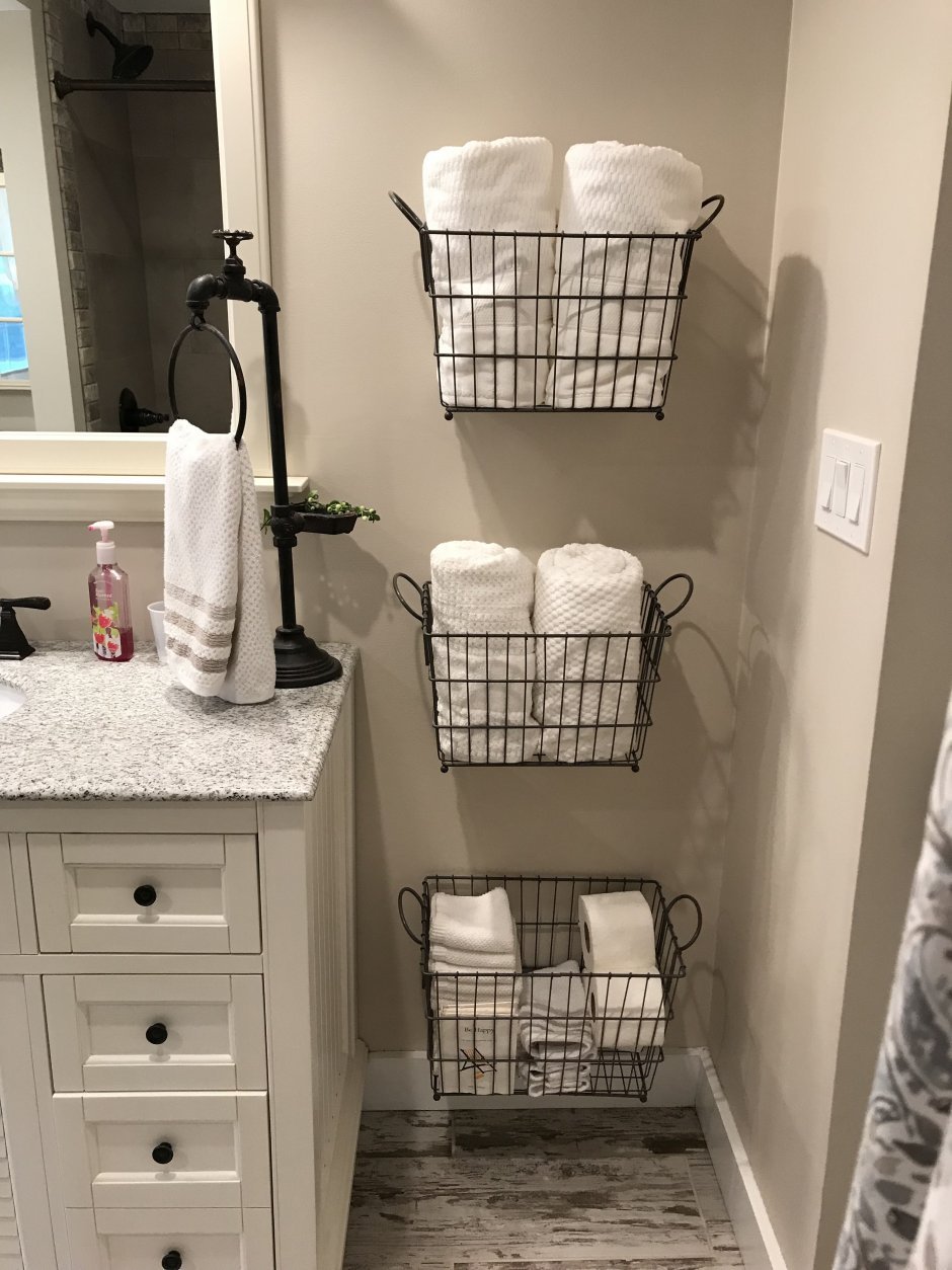 Хранение полотенец в ванной