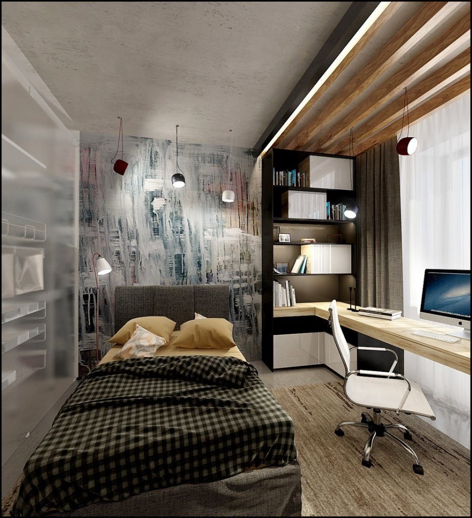 Дизайн комнаты подростка в стиле лофт (66 фото)