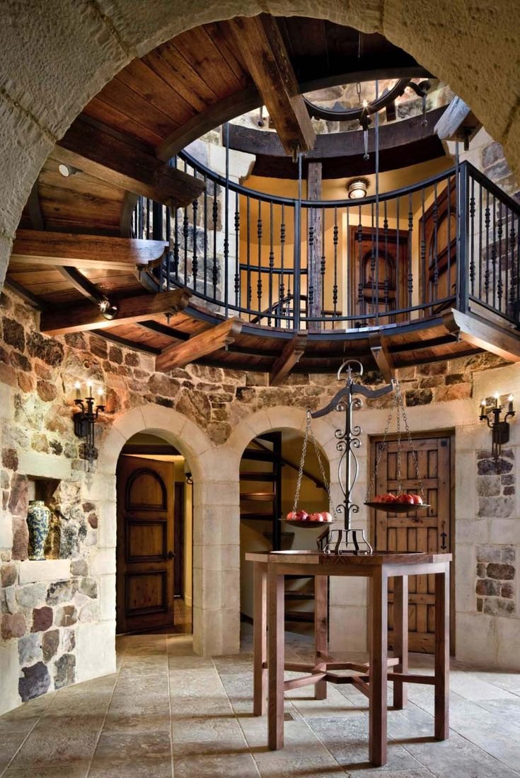 Лестница интерьер в Тосканском стиле