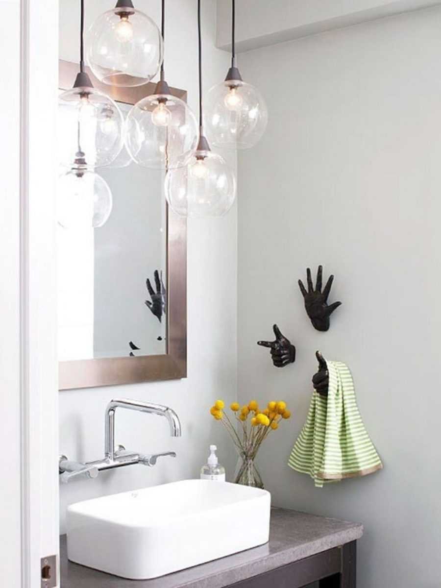 Подвесные светильники для ванной комнаты