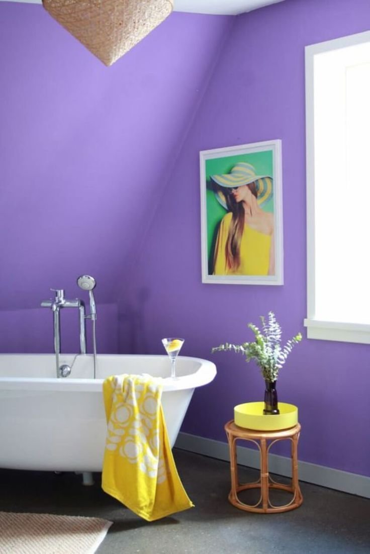 Фиолетовая краска для стен