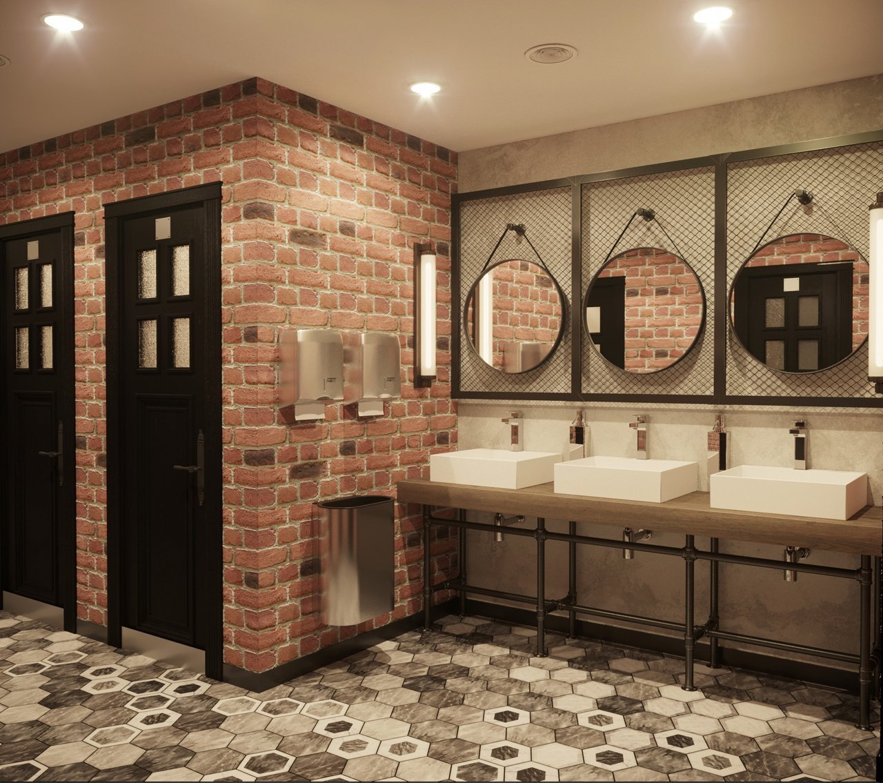 Туалет в кафе дизайн