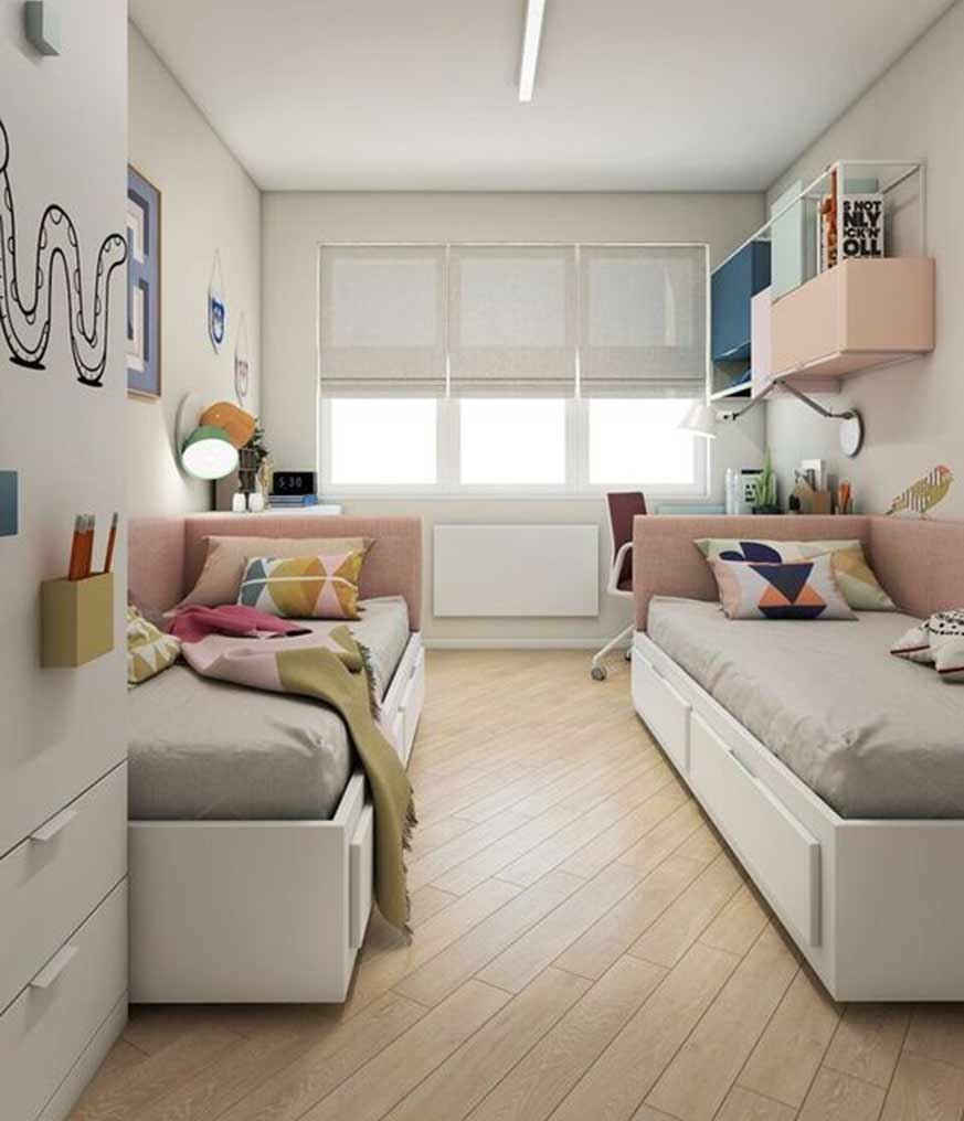 Прямоугольная детская комната