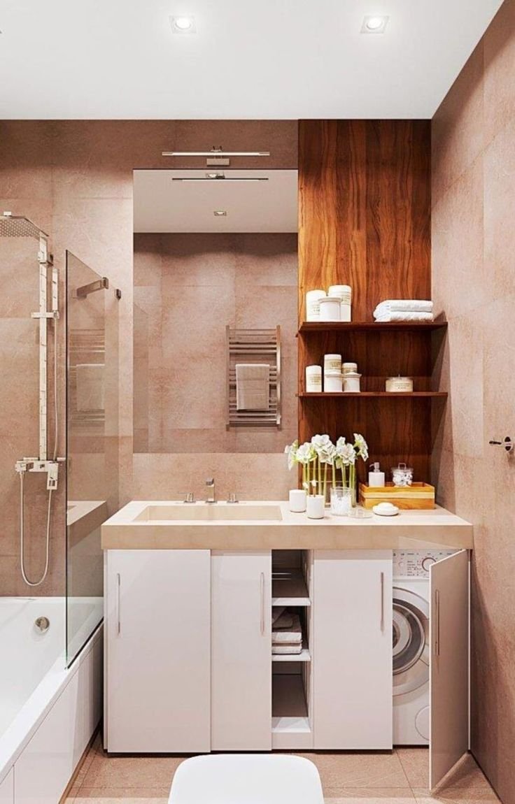 Дизайн малогабаритных ванных комнат (74 фото)