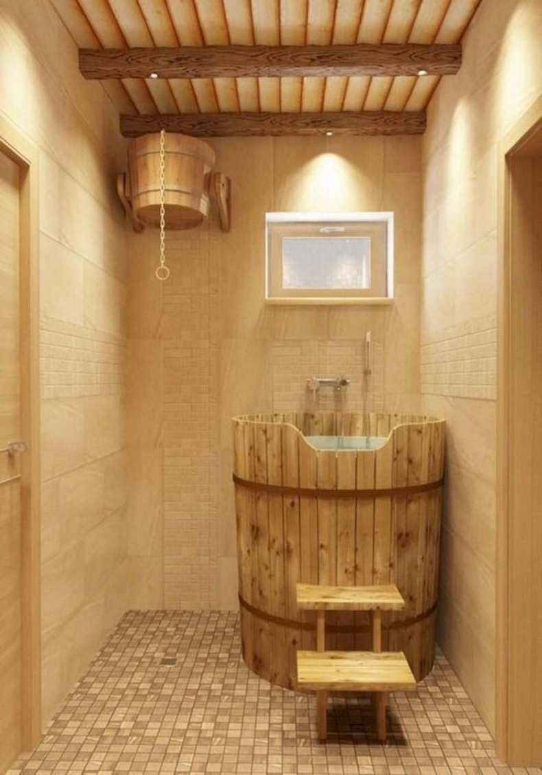 Дизайн помывочной в бане (65 фото)